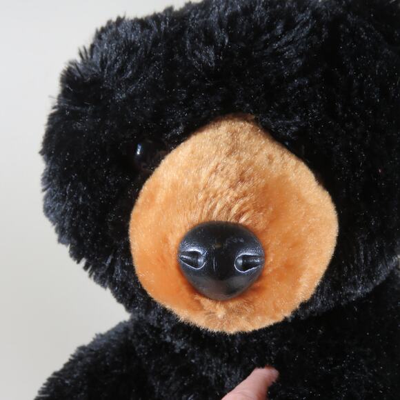 Aurora Black Bear Plush 13" Stuffed Animal Soft Toy Kids Collectible Realistic - Picture 10 of 16